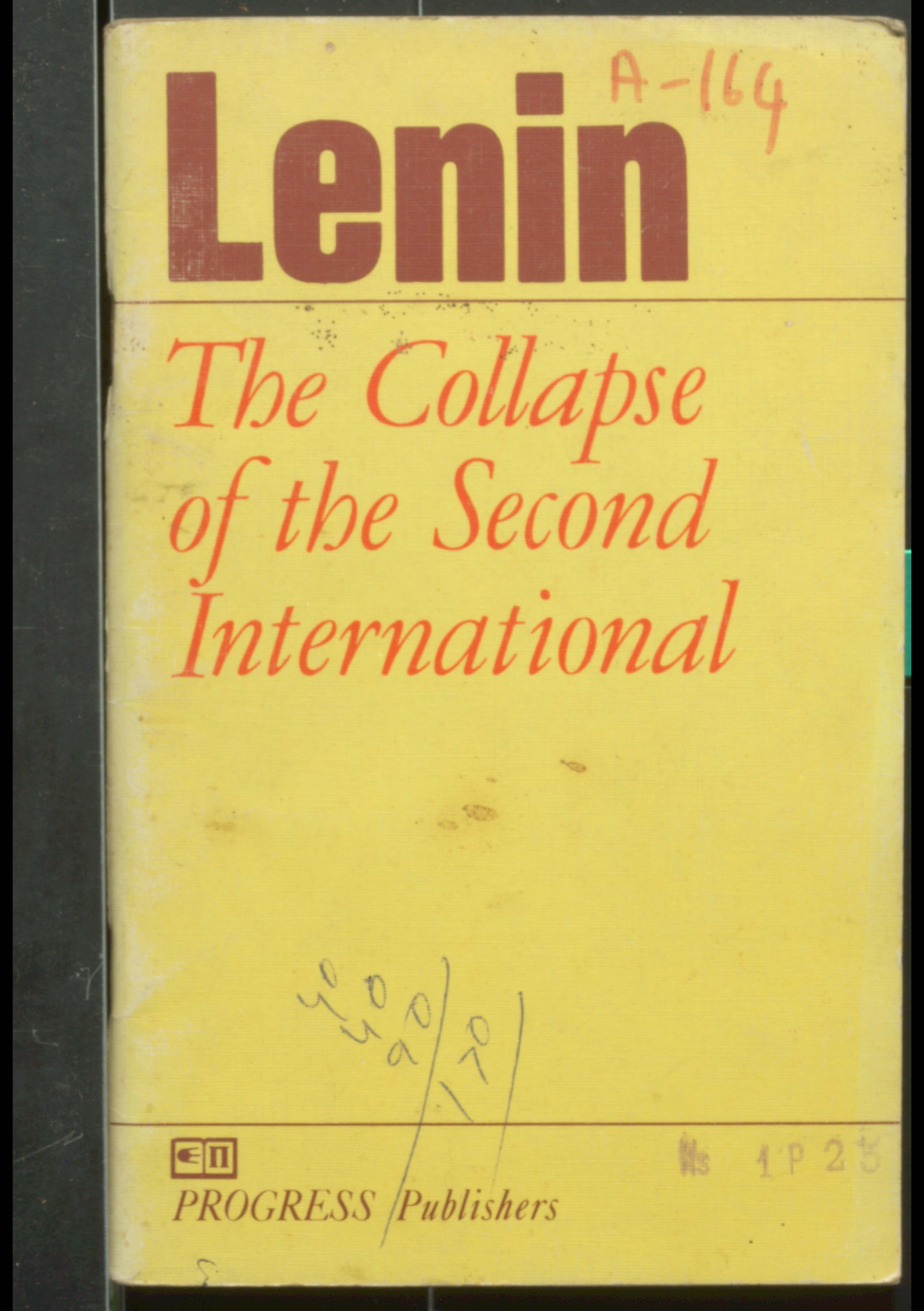 Lenin The collapse of the second International