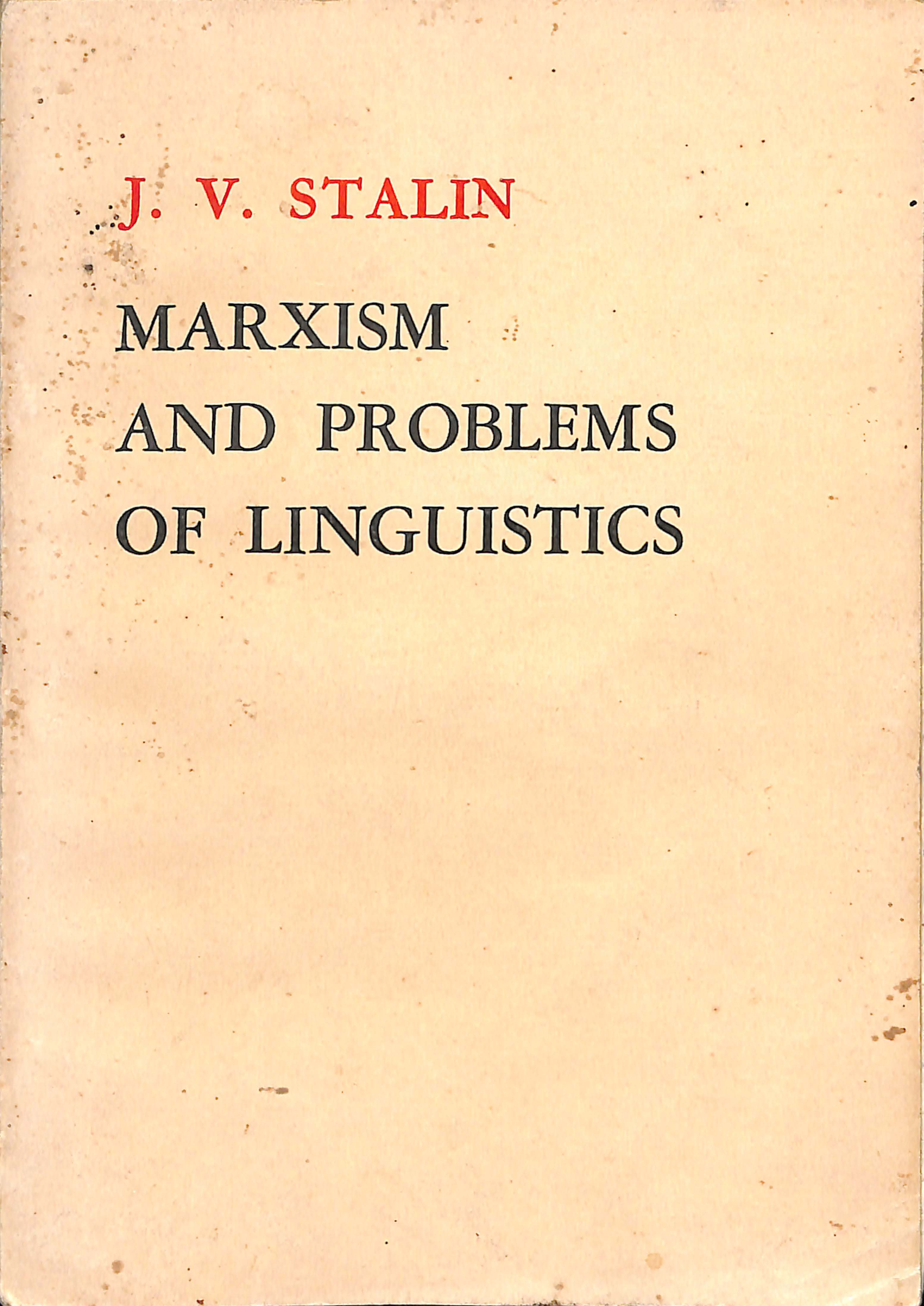 Marxism and problems of Linguistics