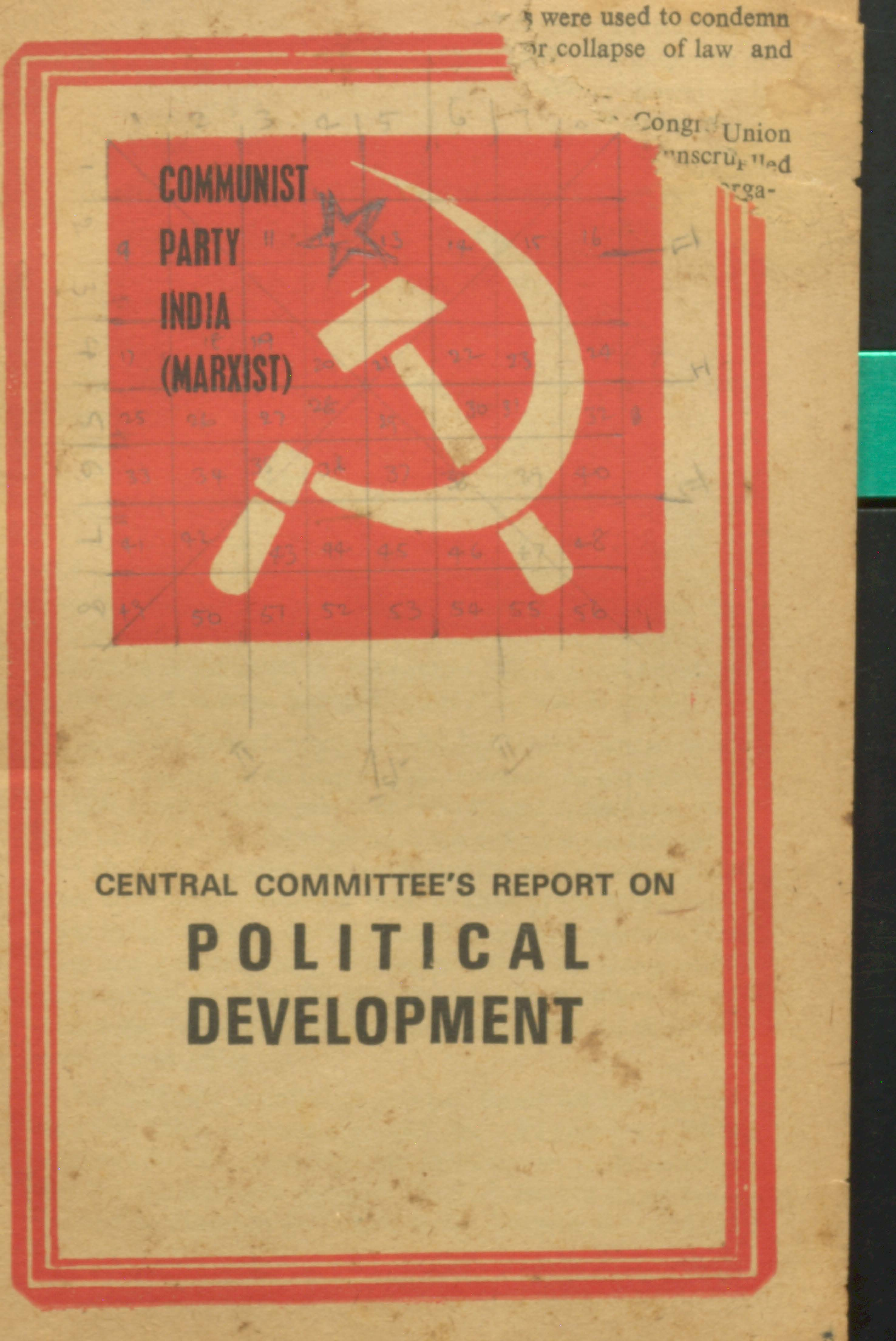 Central committee report on poltical development