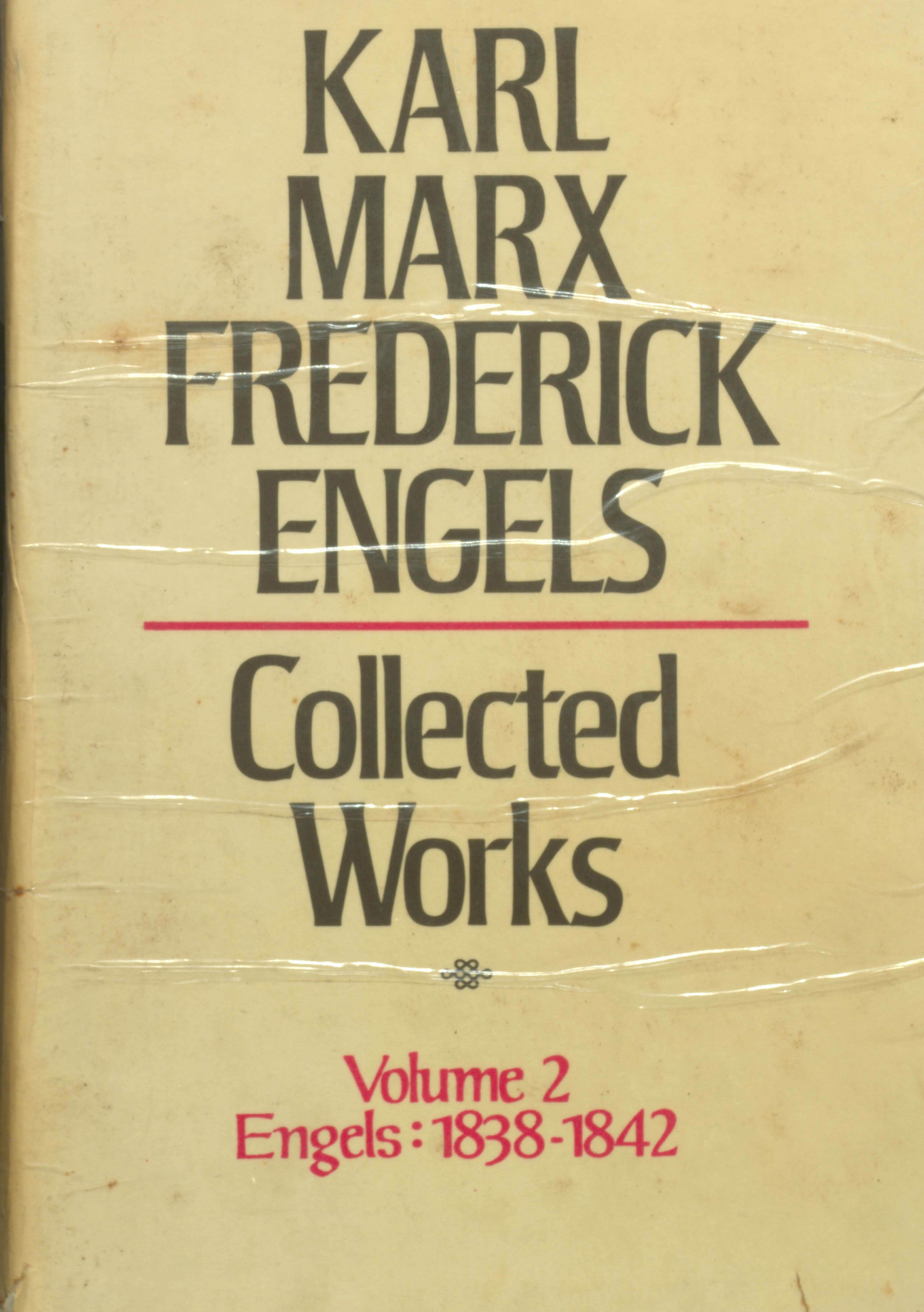 Karl marx frederick engels collected works volume 2 Engels(1838-1842)