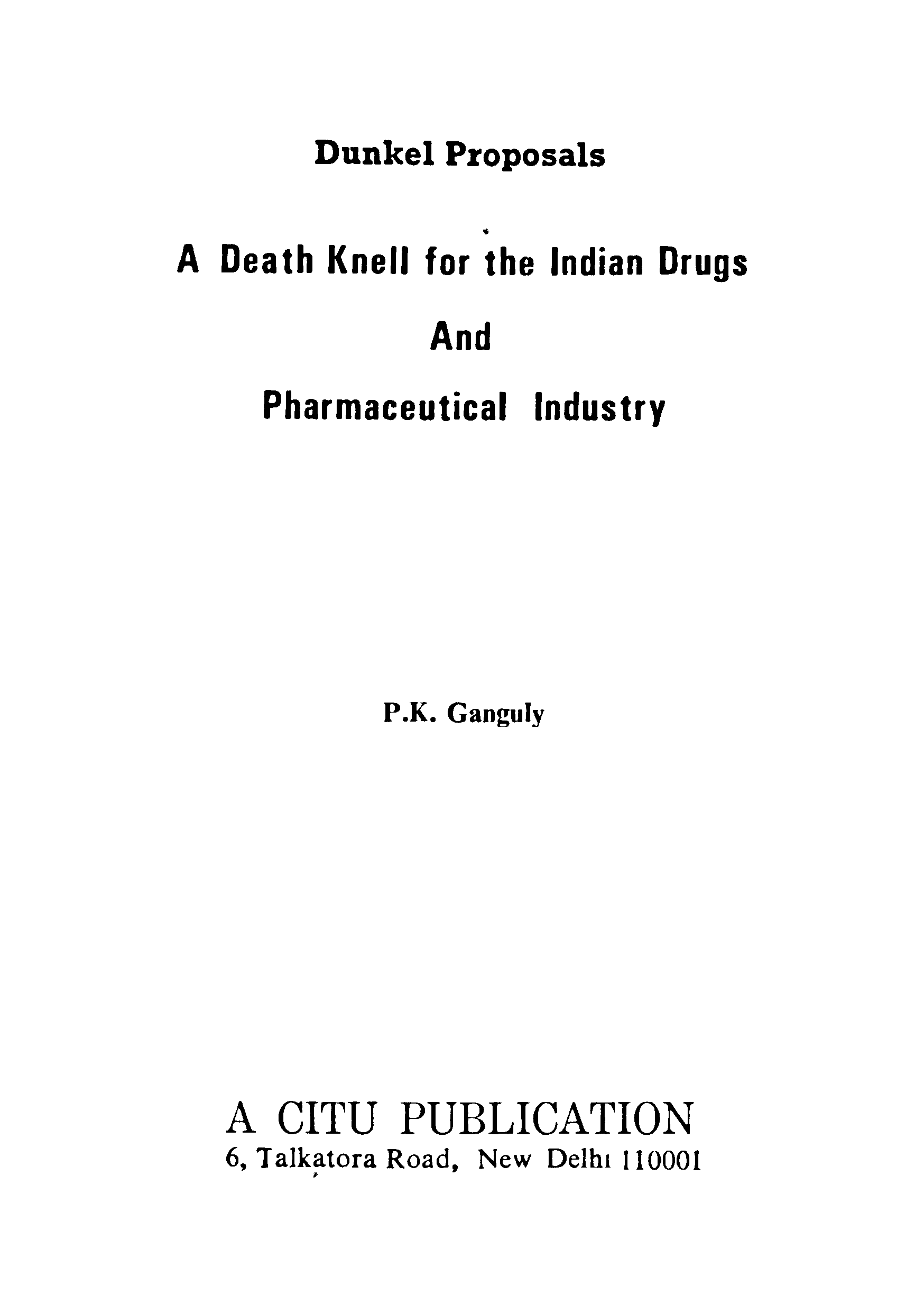 A death knell for the Indian drugs and pharmacy