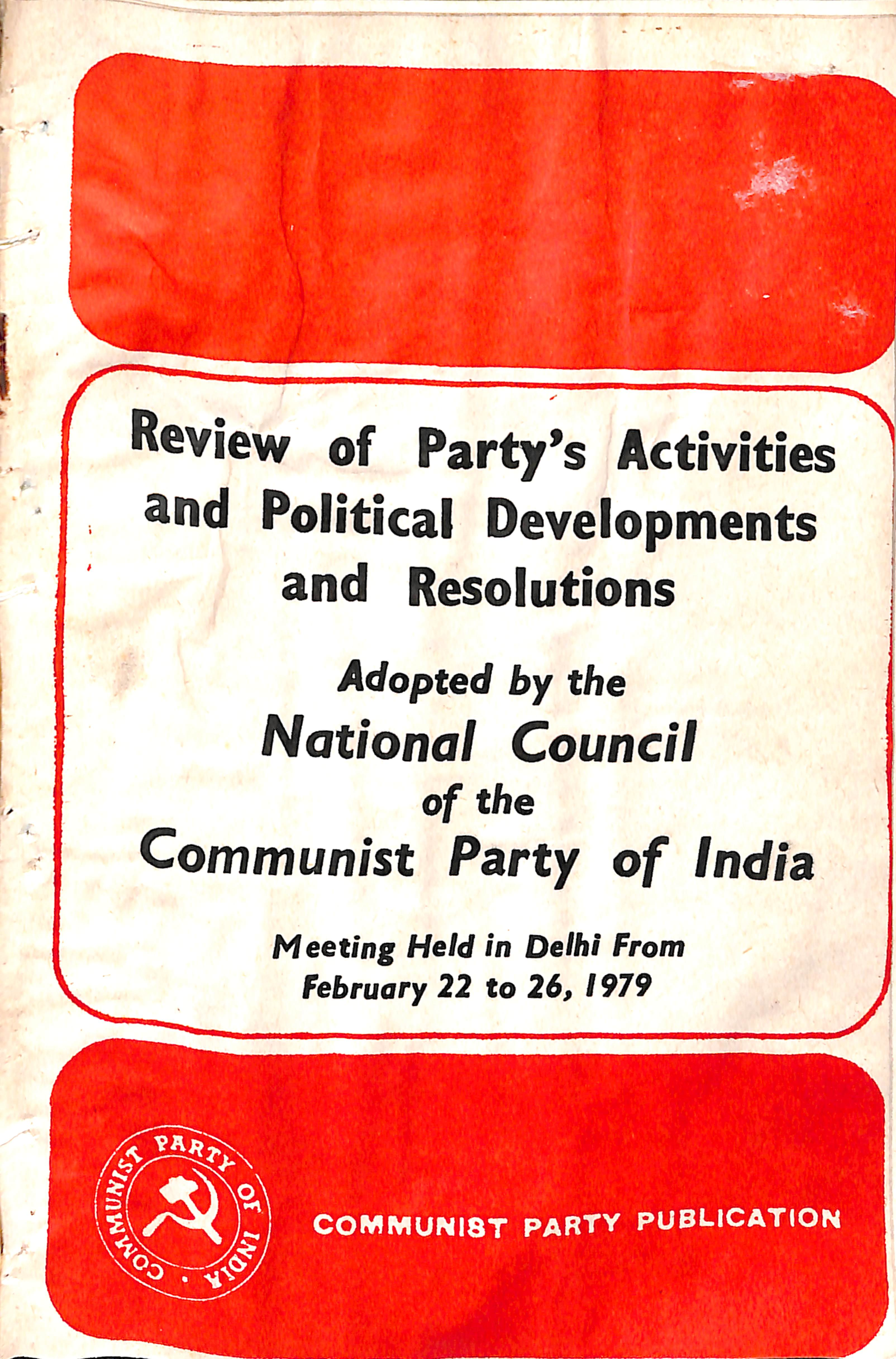 Review of Party'S Activities