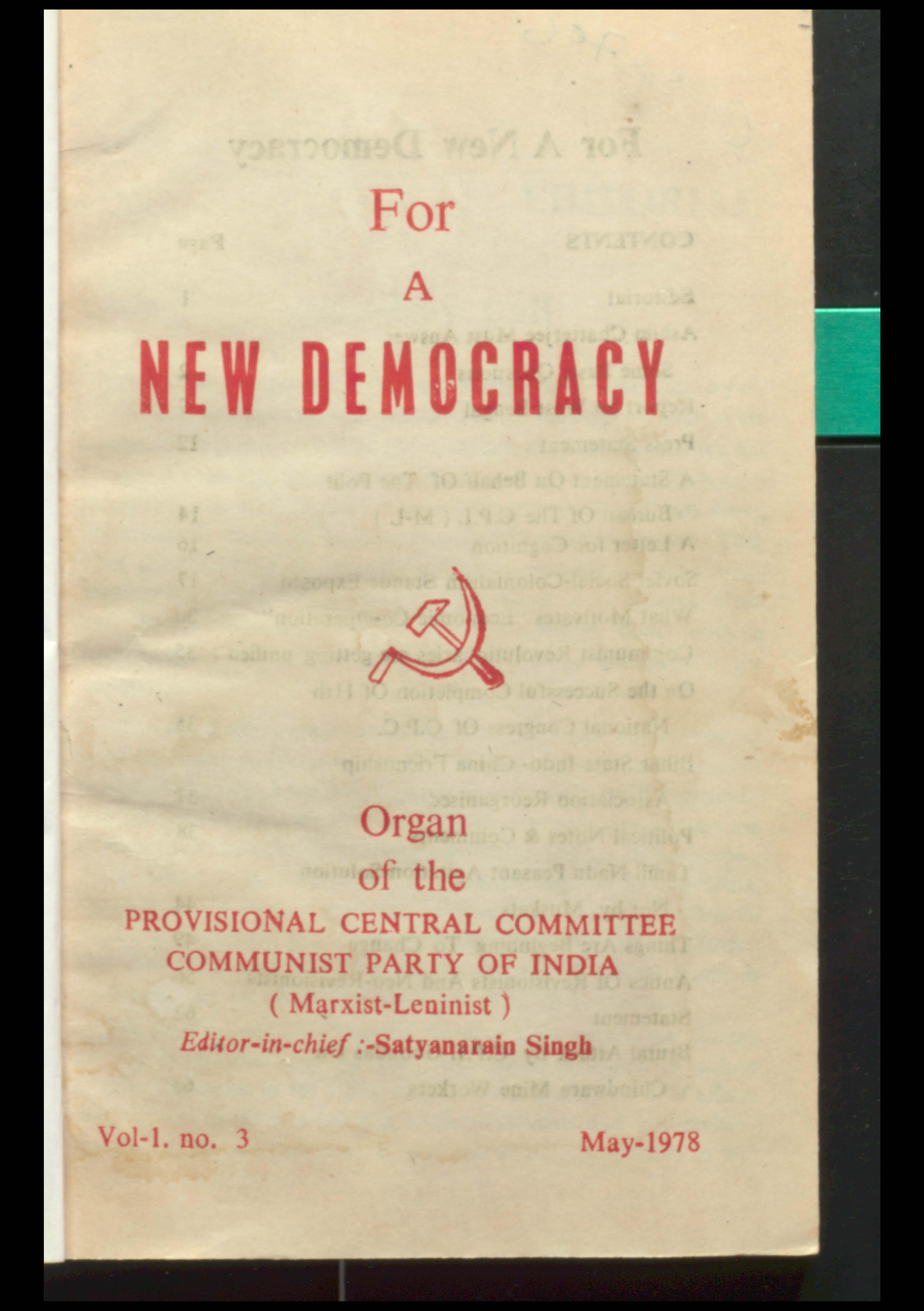 For A New Democracye