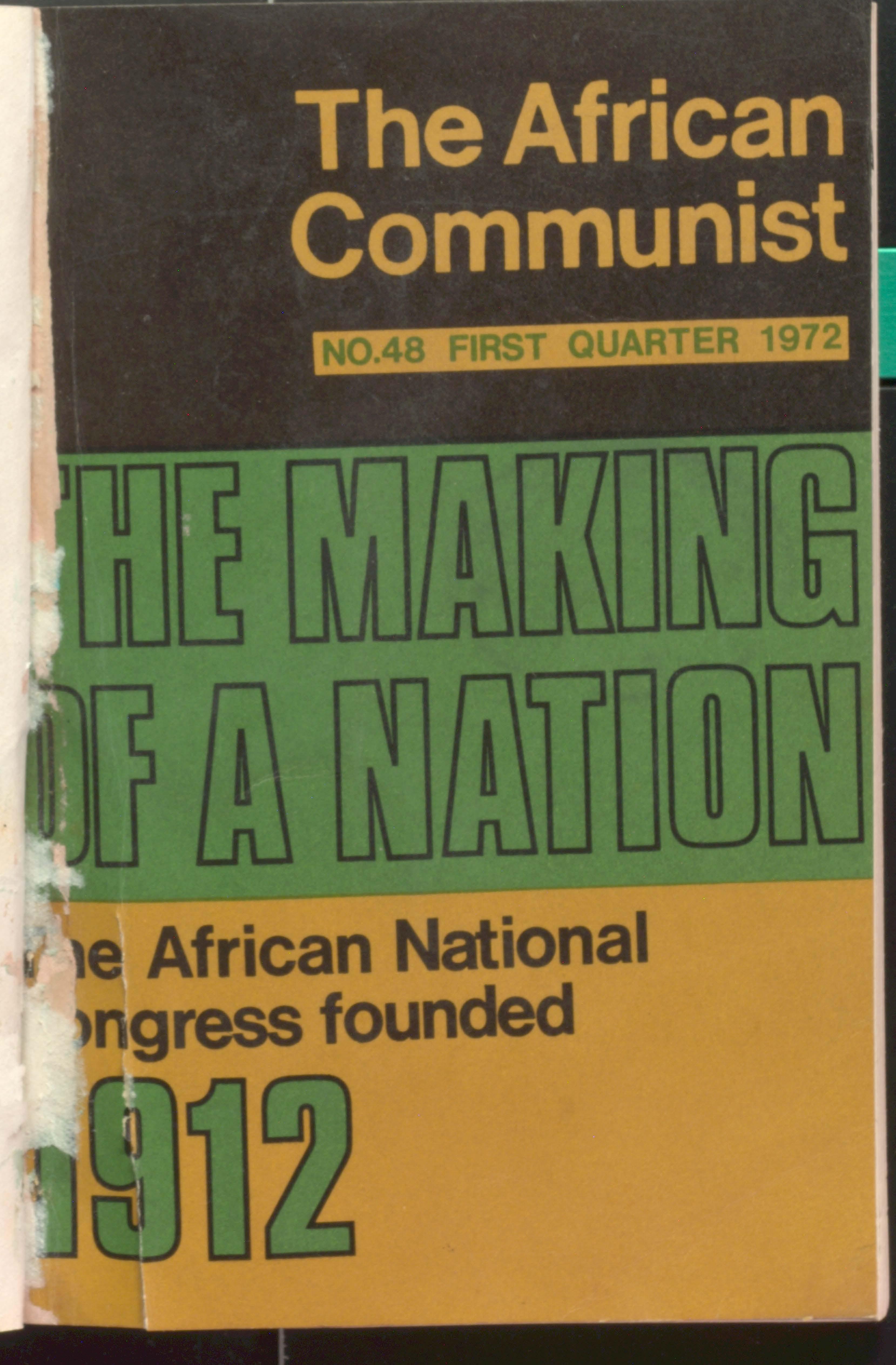 The African Communist (No.48 First Quarter 1972)