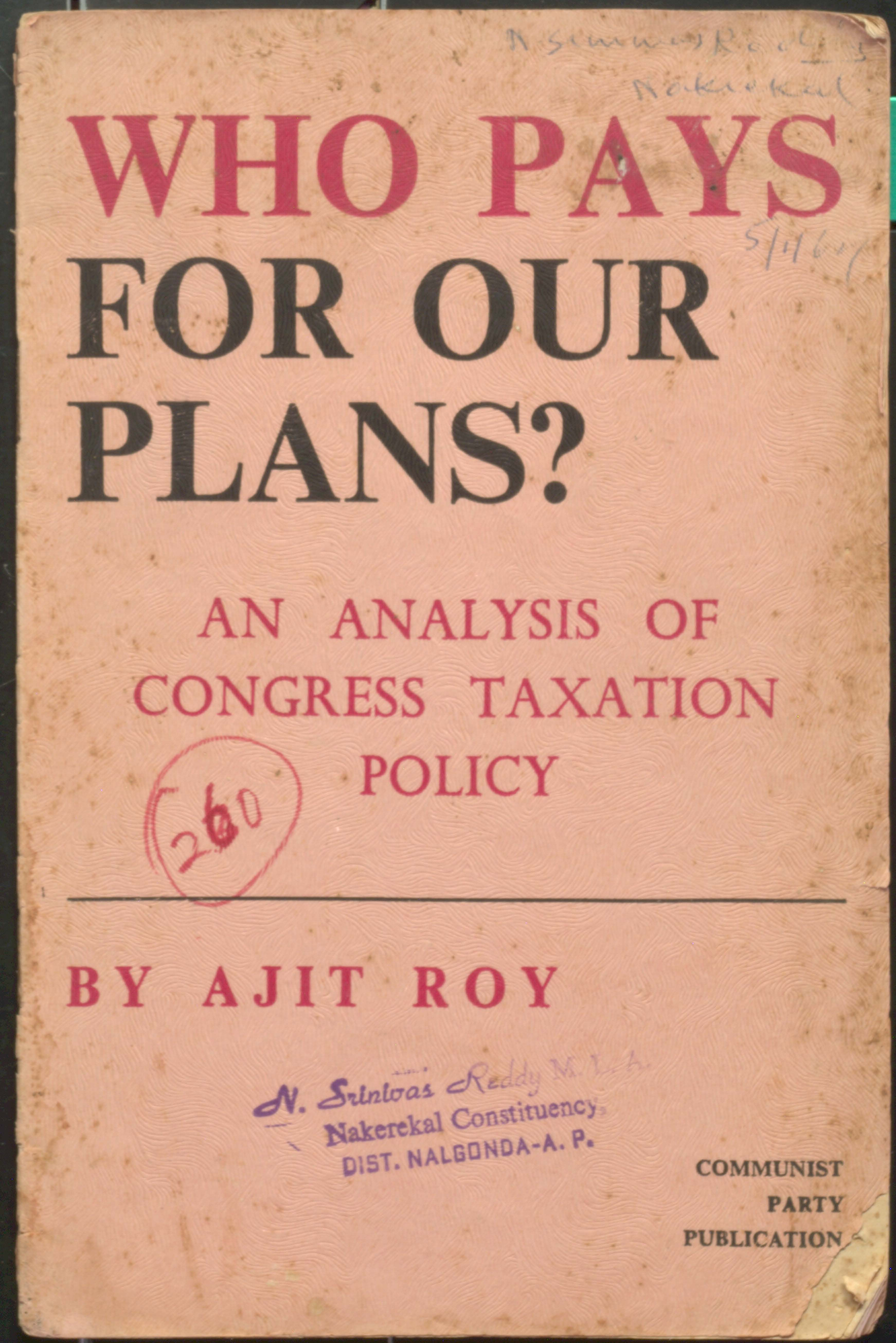 Who Pay For Our Plans