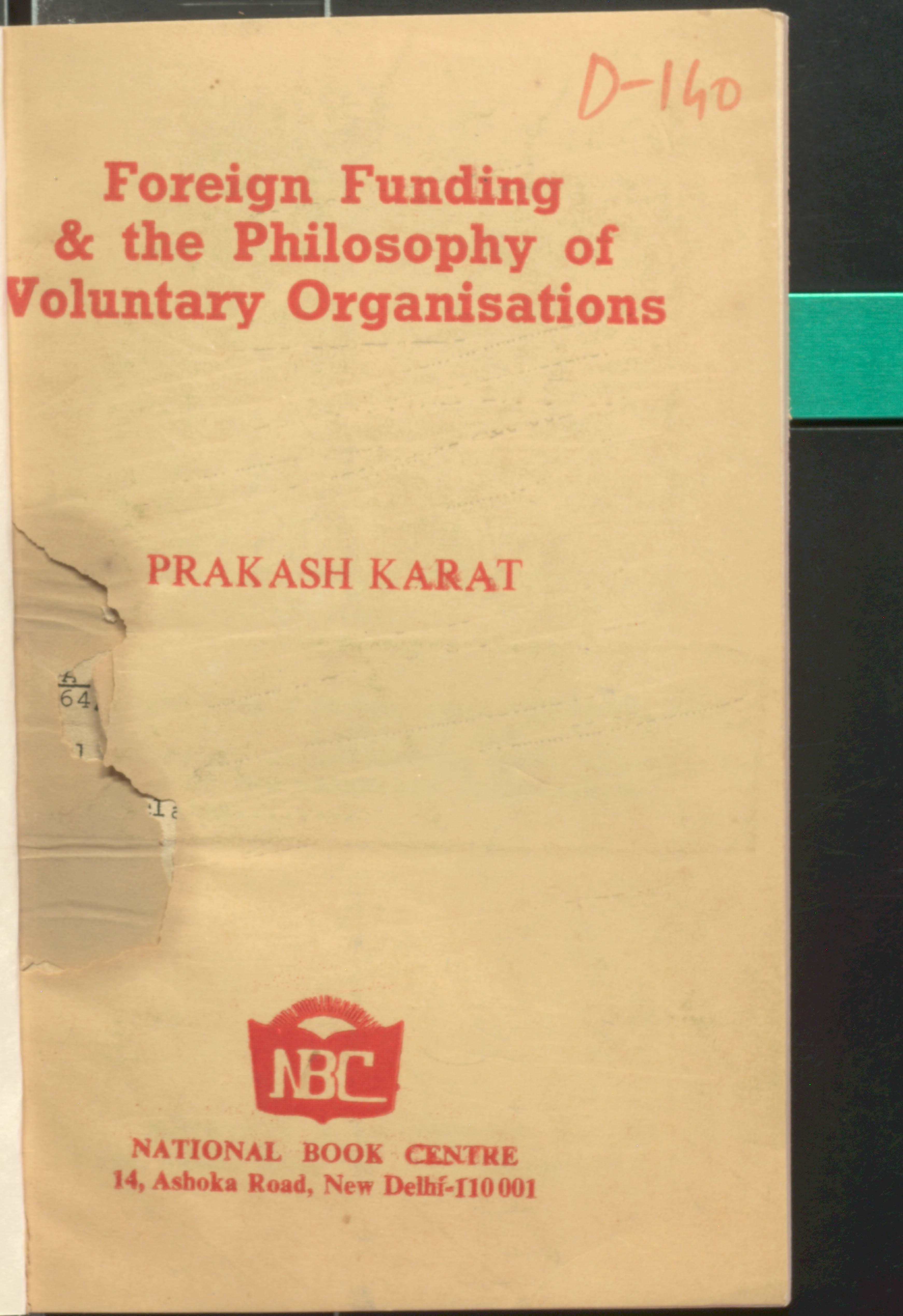 FOREiGN BULLETIN & THE PHILO SOPHY OF VOLUNTARY ORGANISATIONS