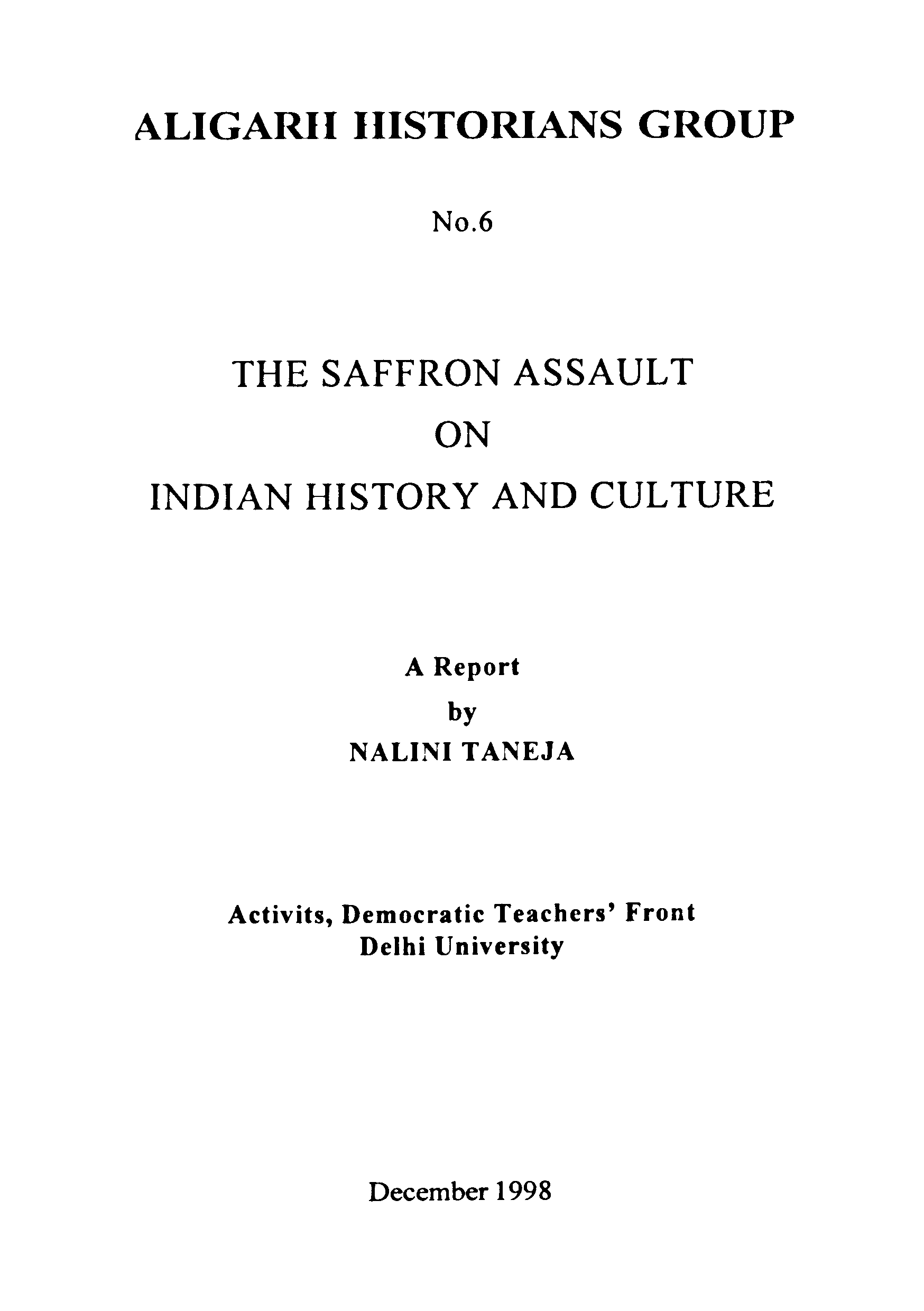 ALIGARH HISTORIANS GROUP NO.6