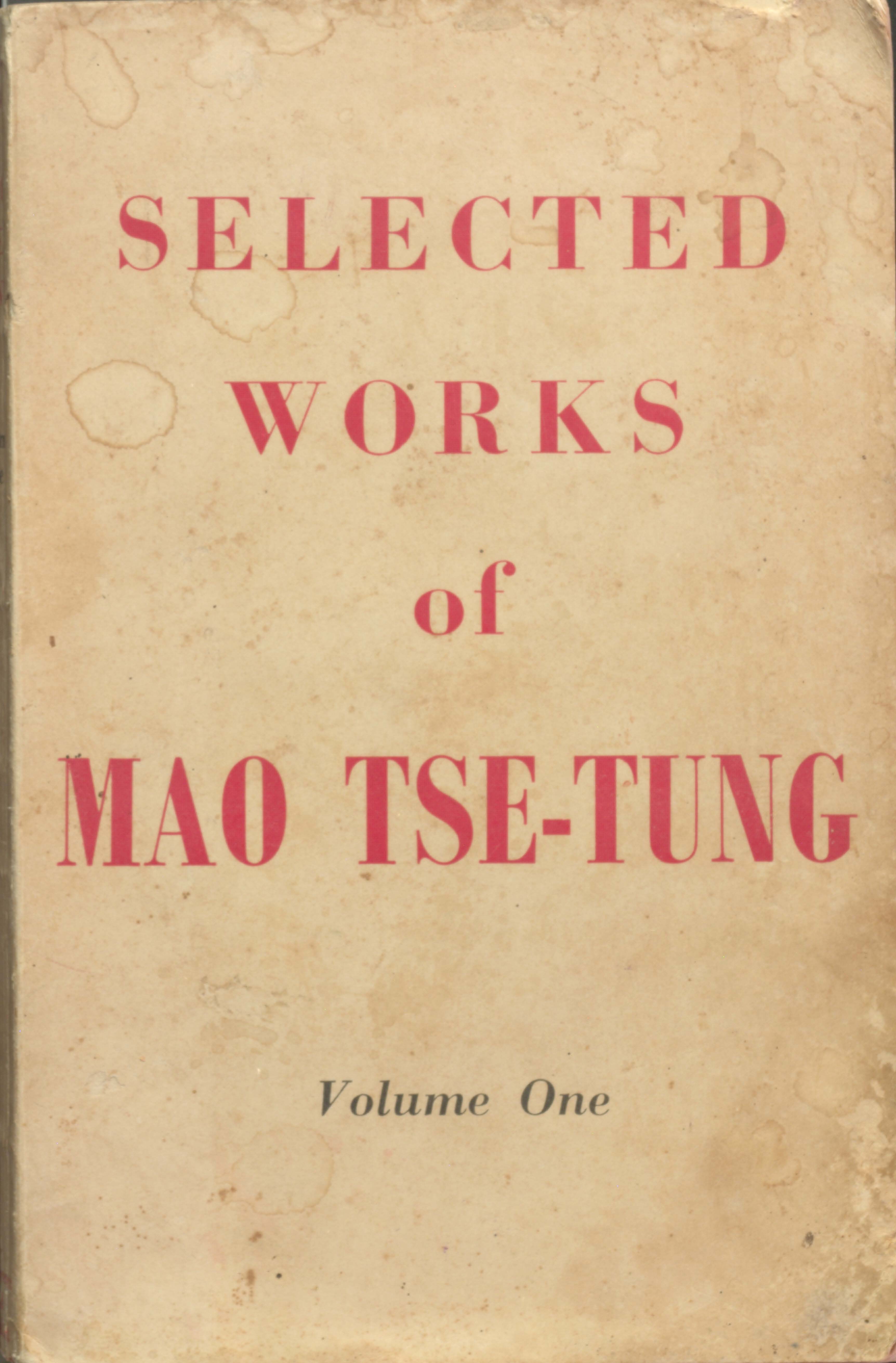 selected works of mao tse-tung (volume one)