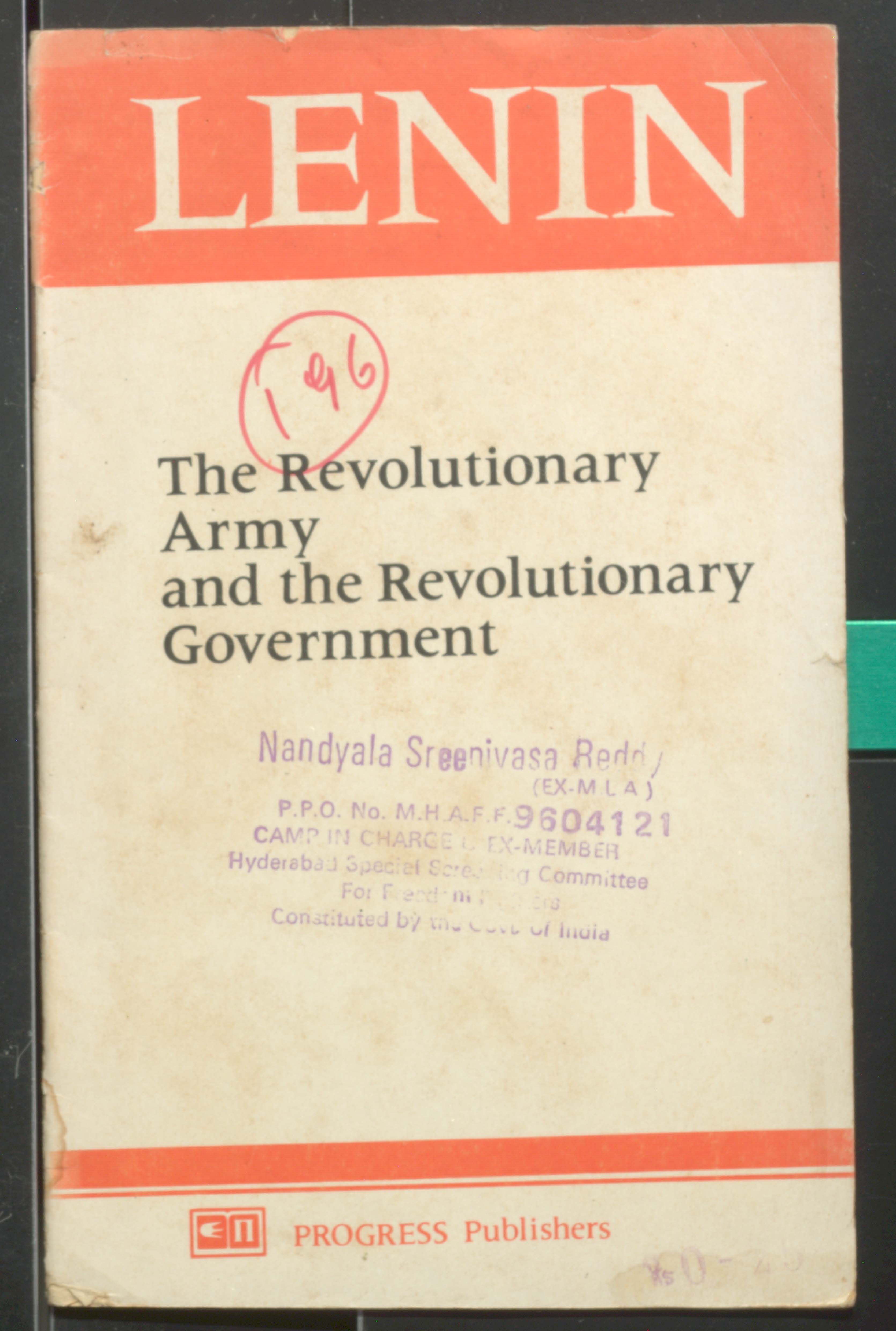 The revolutionary army and the revolutionary government (LENIN)