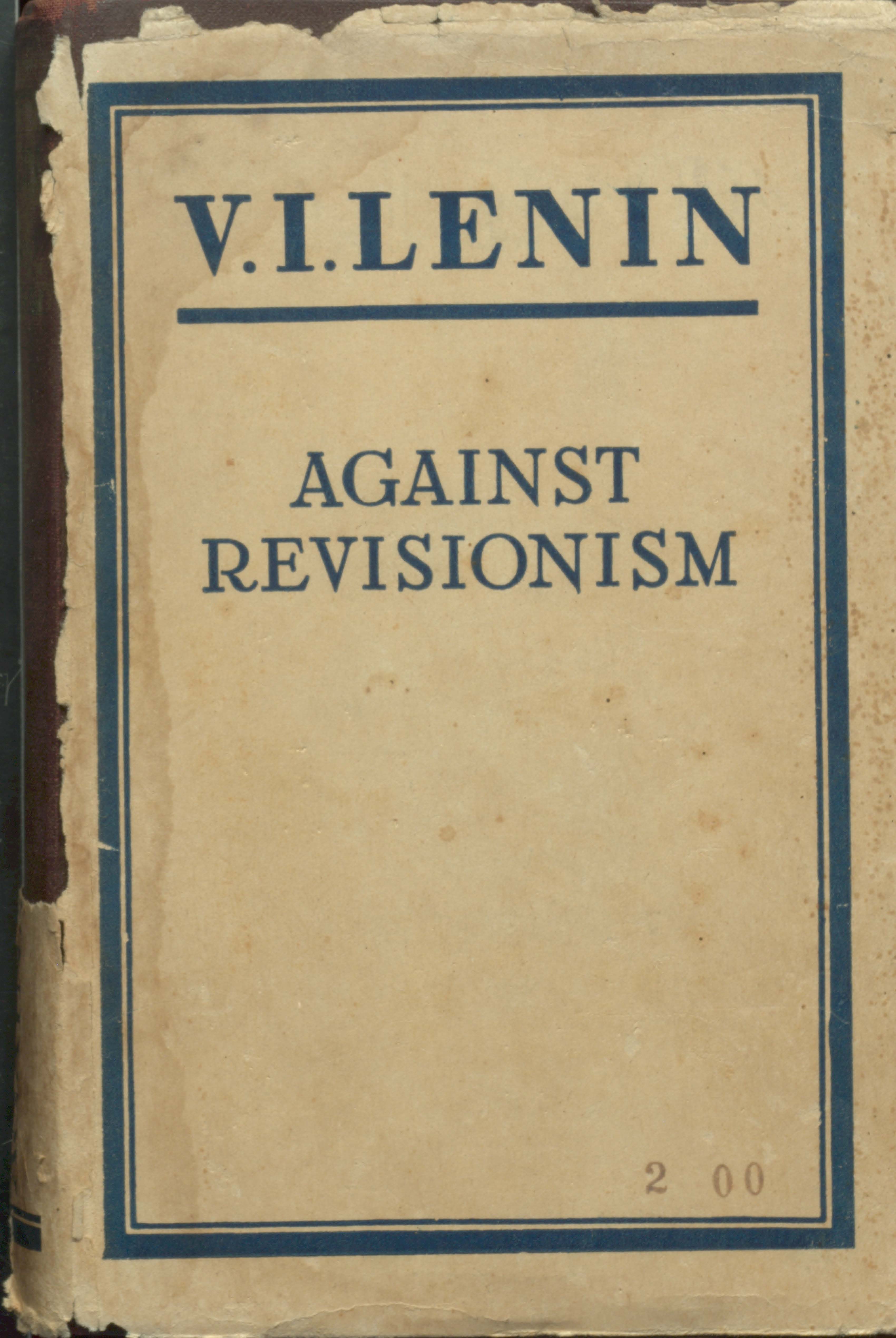 V.I.Lenin against revisionism