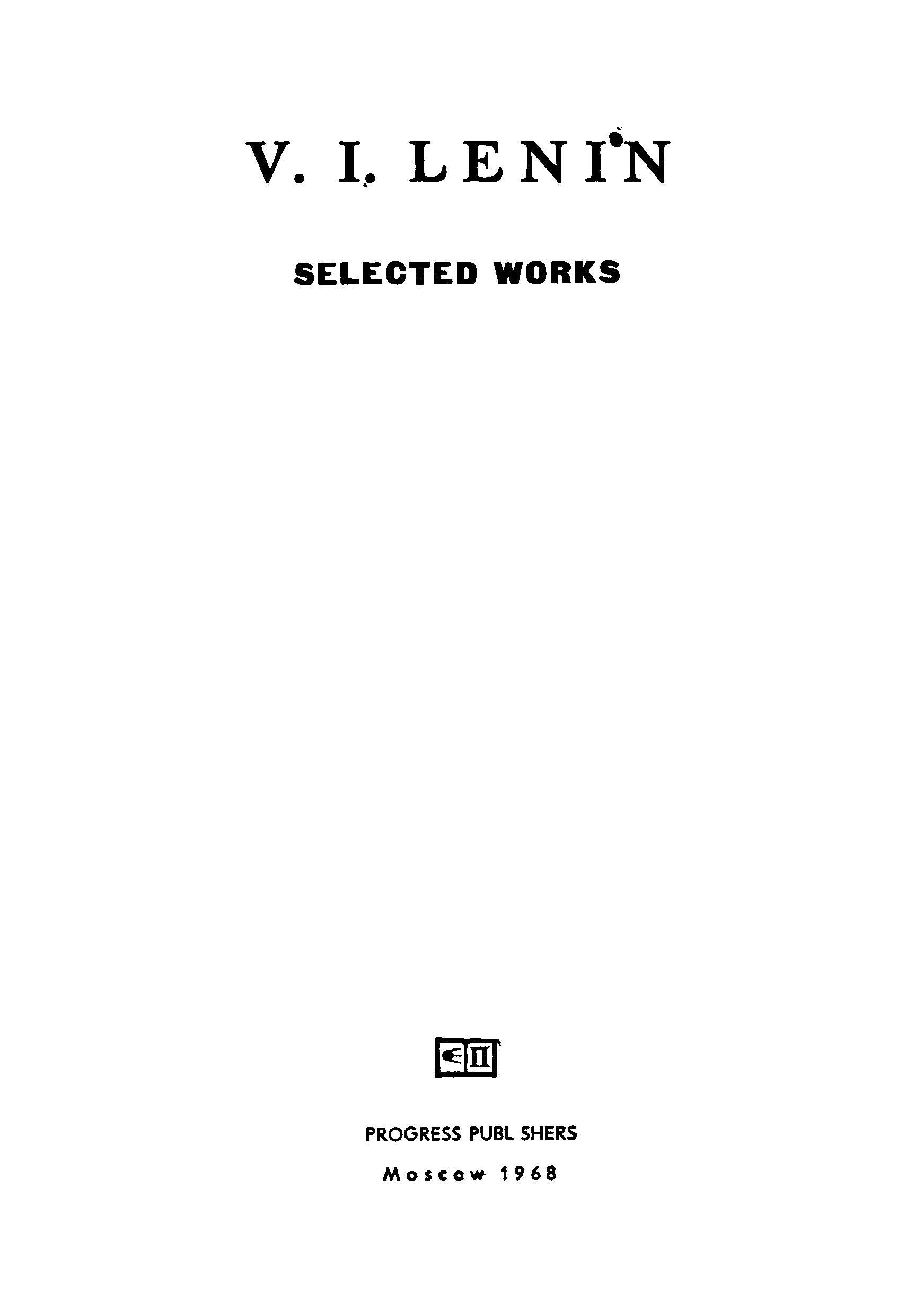 V.l.Lenin selected works