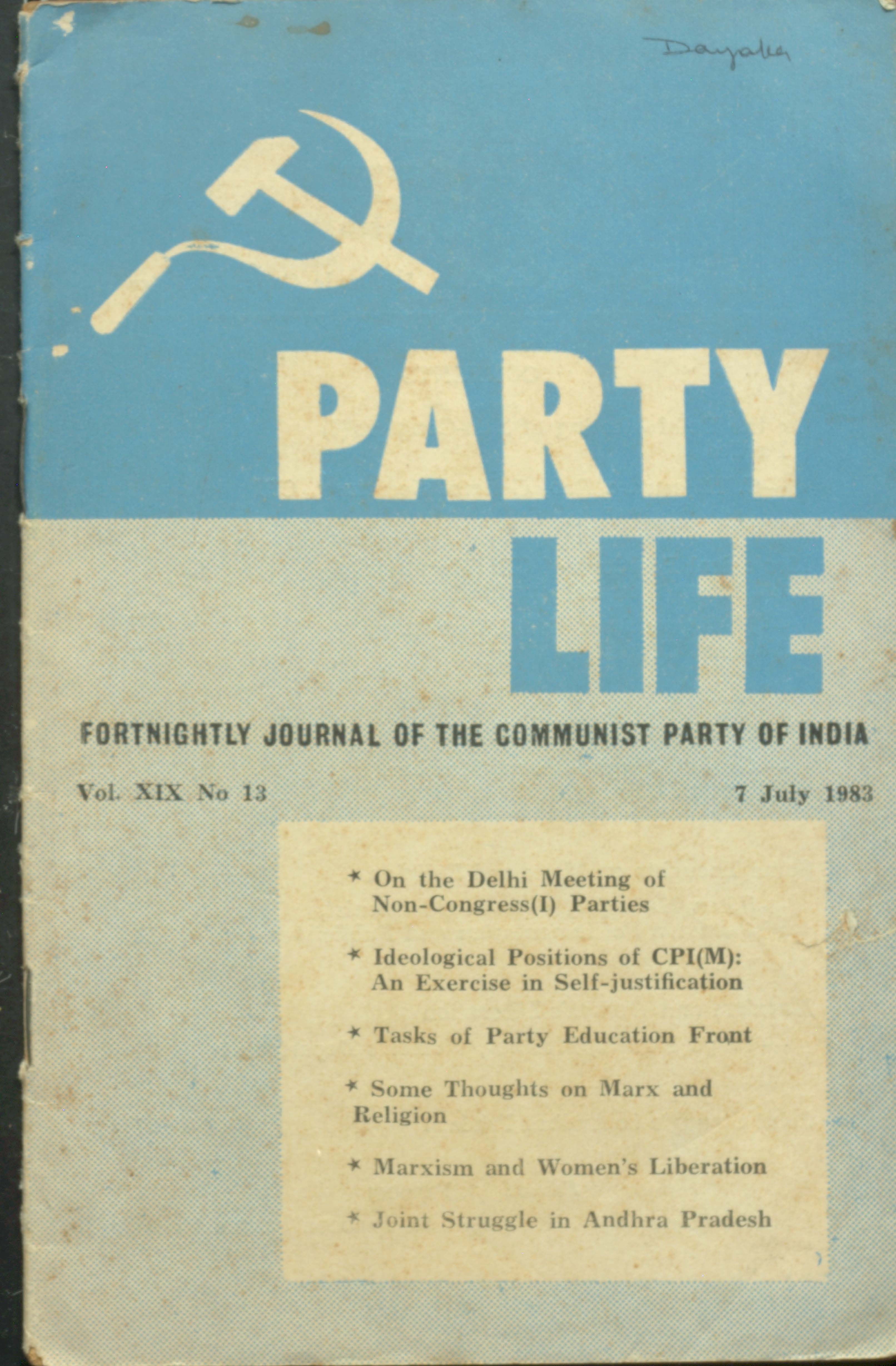 Party life 7 july 1983