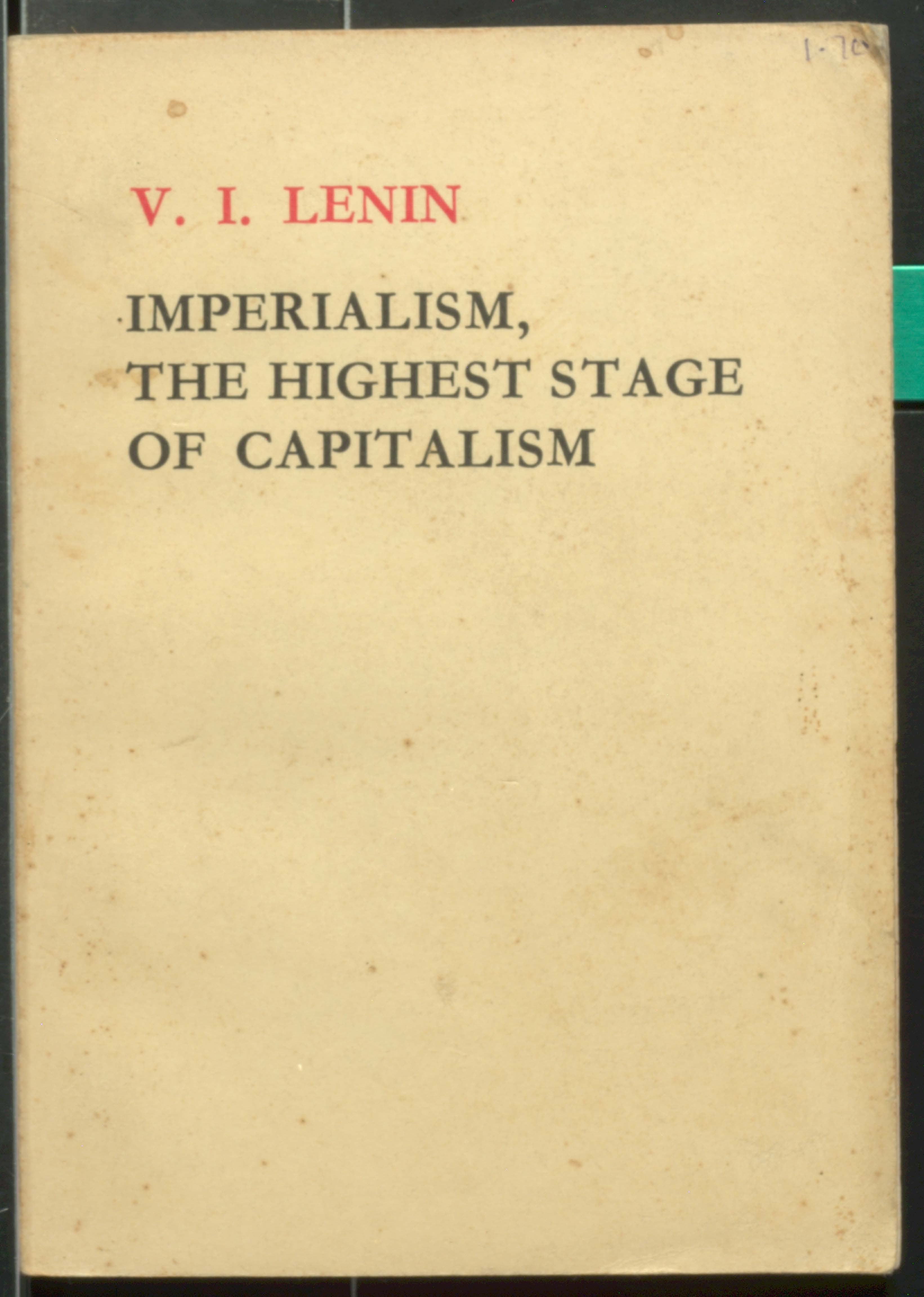 V.I.Lenin imperialism,the highest stage of capitalism