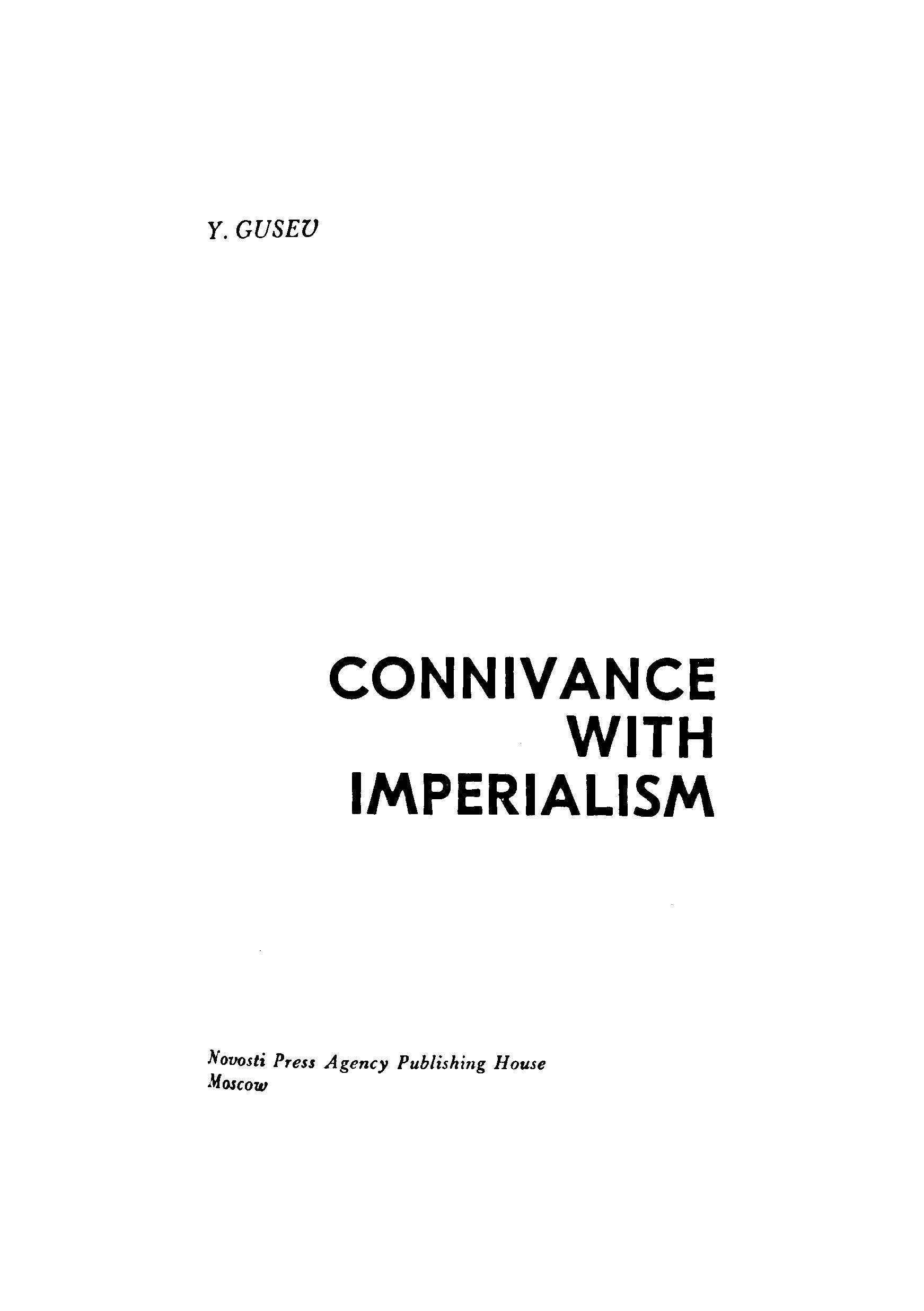 Connivance with imperialism 