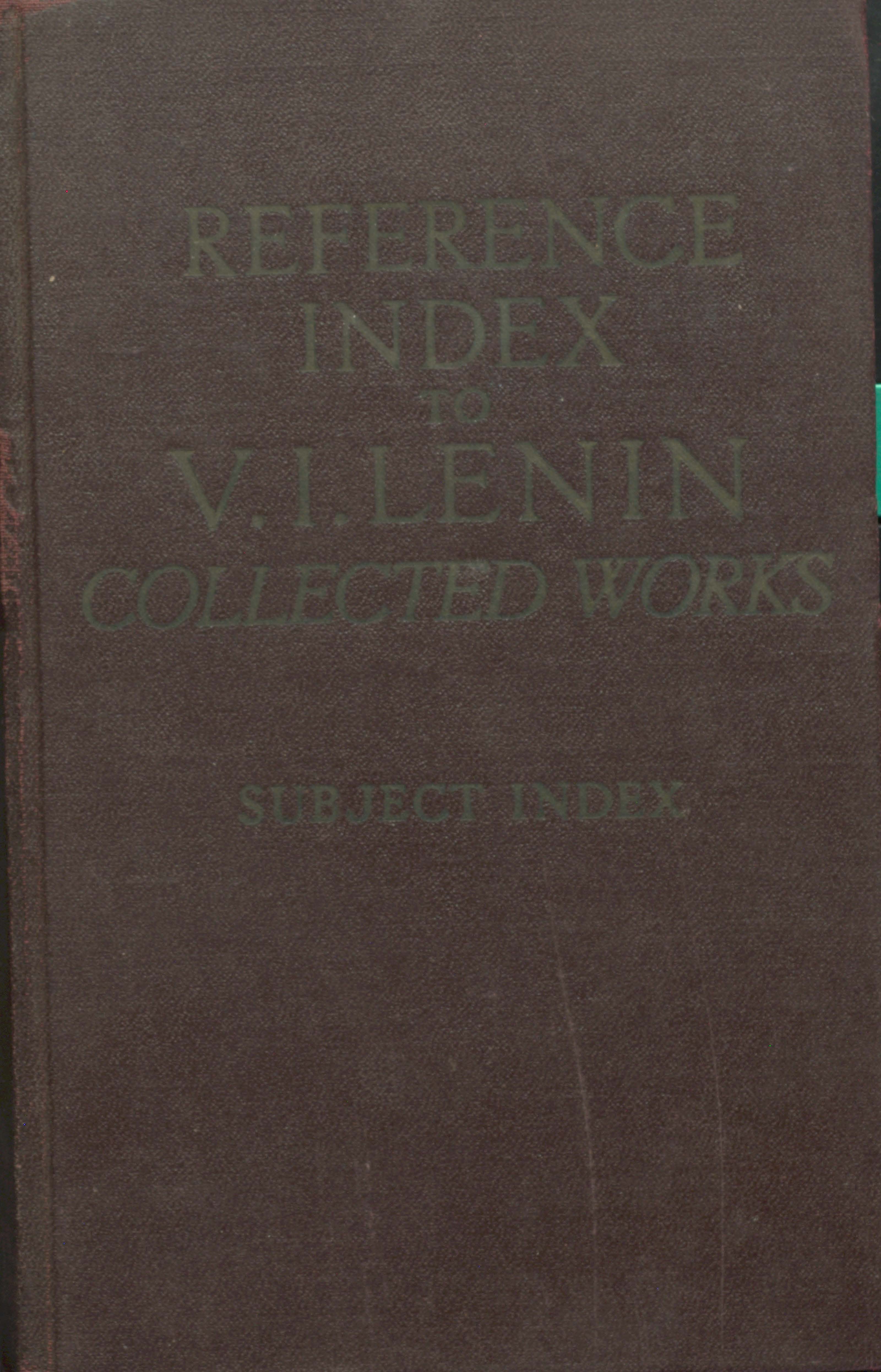 Reference index to V.I.Lenin collected works (part-two)