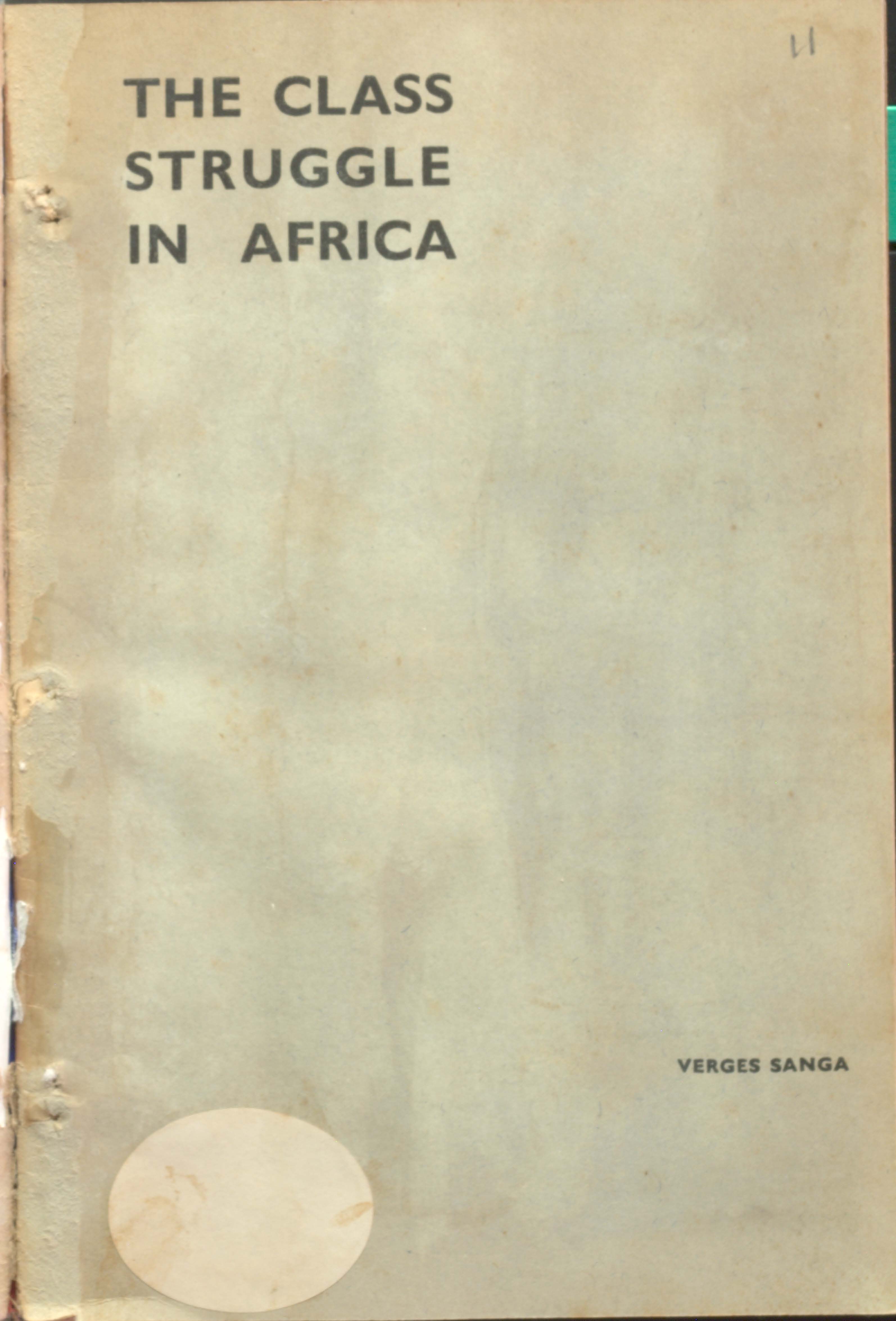 The class struggle in africa