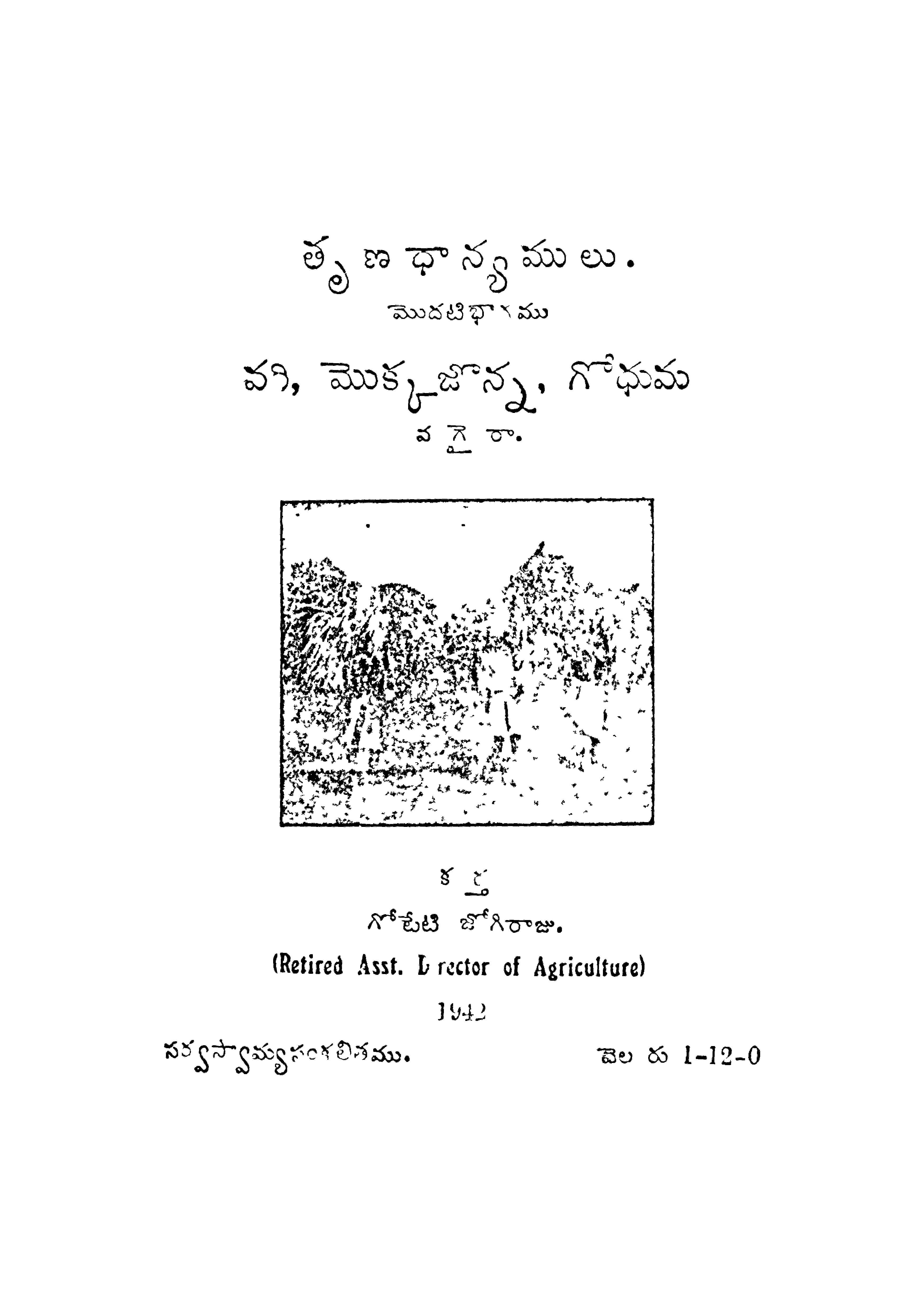 తృణ ధాన్యములు (మొదటి భాగము) 